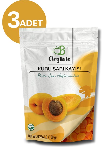 Kuru Sarı Kayısı 130 gr 3'lü Set