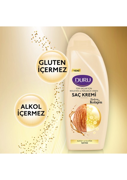 Badem& Tüm Saçlar Için Saç Kremi 3X500 ml