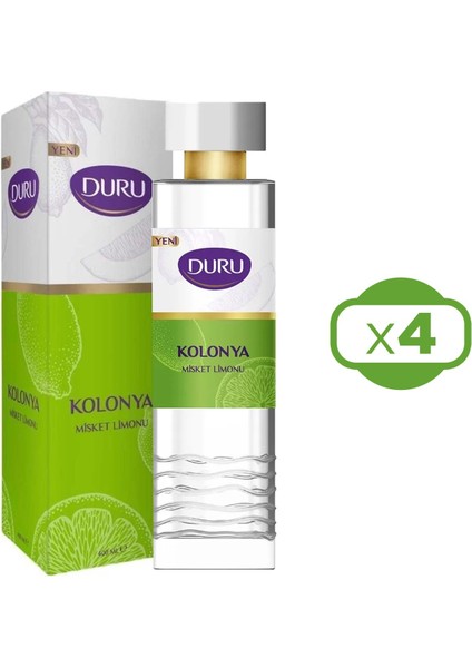 Kolonya Misket Limonu Pet Şişe 400 Ml X 4 Adet