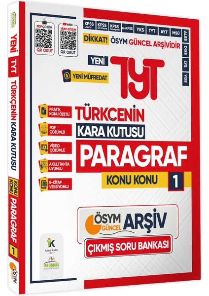 2025 YKS-TYT Türkçenin Kara Kutusu Paragraf 1 Konu Konu ÖSYM Çıkmış Soru Bankası