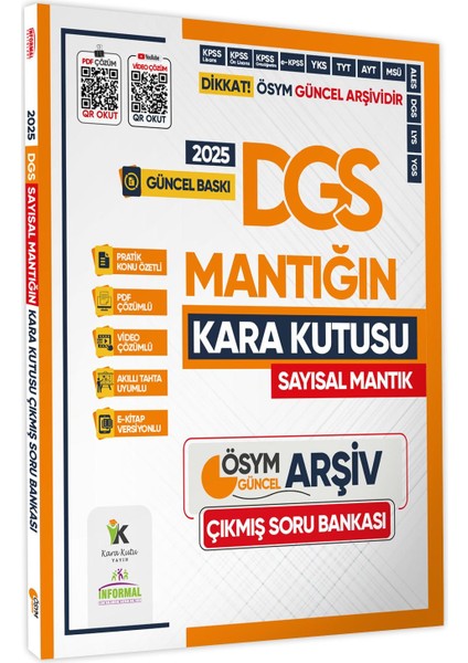 2025 DGS Kara Kutu ÖSYM Sayısal Çıkmış Soru Bankası 4’lü Altın Paket Set fırsatları
