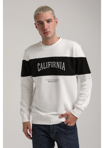 Bisiklet Yaka Ekru Slim Fit Sweatshirt 24FWM60203 fiyatları