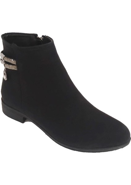 071-24 Deri Fashion Fermuarlı Kadın Bot