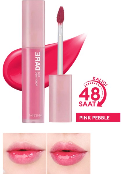 Uzun Süre Kalıcı, Nemli Bitiş Sunan Parlak Tint Dare Tint Dewy Drop (Pink Pebble)