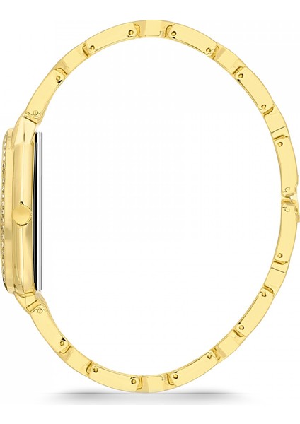 Bayan Taşlı Gold Metal Kol Saati-Zincir Bileklik Hediye Set PS3772 fırsatları