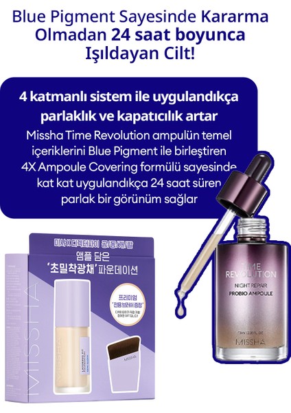 Yarı Parlak Bitişli Nemlendirici Fondöten + Fırça Layering Fit Foundation Semi Glow Set (No.23 Sand)