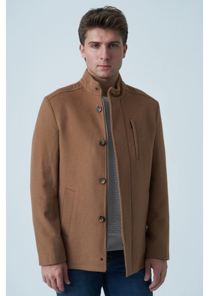 Agualva-Cacém 58152 Slim Fit Palto Camel