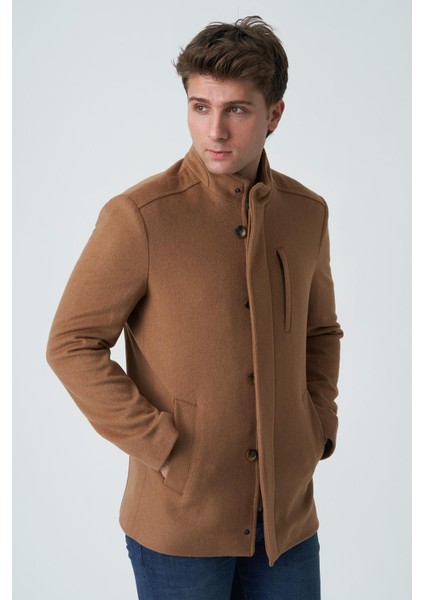 Agualva-Cacém 58152 Slim Fit Palto Camel fiyatları
