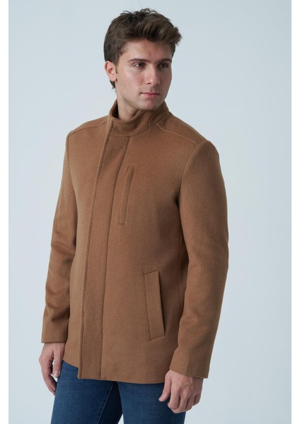 Agualva-Cacém 58152 Slim Fit Palto Camel fırsatları