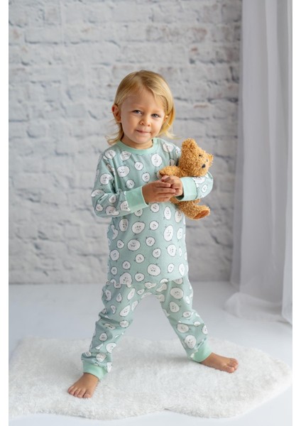 Unisex Bebek Desenli Pijama Takımı