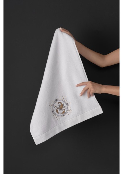 %100 Microcotton Üst Kalite Havlu Seti Burç Nakışlı
