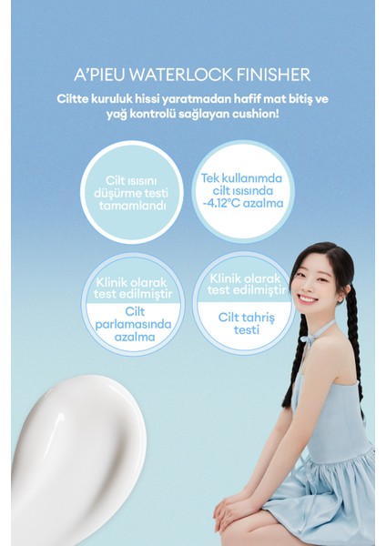 Hyalüronik Asit İçeren, Yağ Kontrolü Sağlayan Cushion Yenilikçi Sıvı Pudra A'PIEU Waterlock Finisher