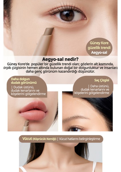 Pratik Uygulanan Çift Taraflı Kontür Stick PERIPERA V Shading Blending Stick (003 Grayish Cool)