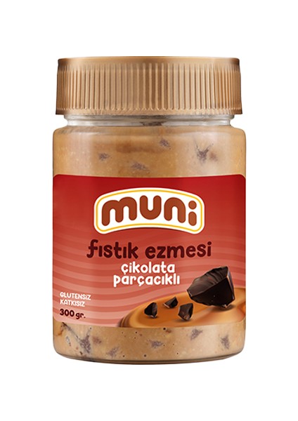 Çikolata Parçacıklı Fıstık Ezmesi, 300 gr
