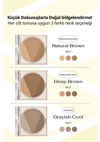 Doğal Görünüm Sunan 3’Lü Kontür Kiti V Shading (002 Deep Brown) indirimleri