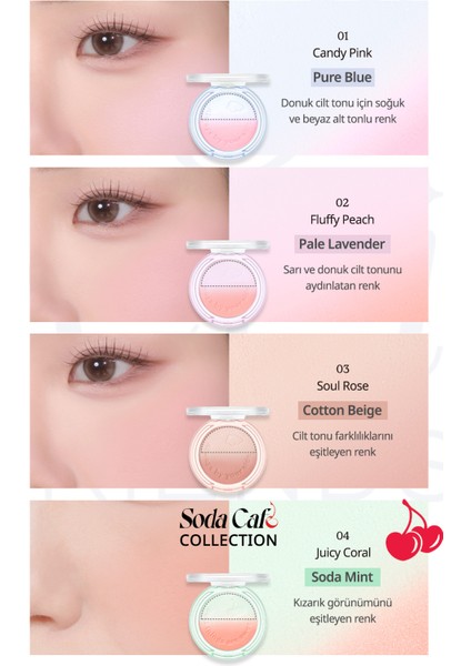 Doğal ve Aydınlık Görünüm Sunan İki Tonlu Allık PERIPERA Pure Blushed Custom Cheek (003 Soul Rose)