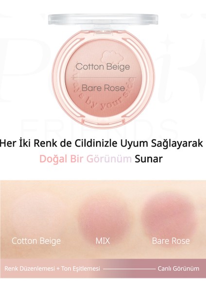 Doğal ve Aydınlık Görünüm Sunan İki Tonlu Allık PERIPERA Pure Blushed Custom Cheek (003 Soul Rose)