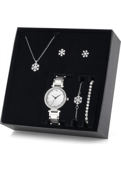 Gümüş Kaplama Kartanesi Kolye Küpe Bileklik Küpe Hediye Takı Seti PS3775 indirimleri