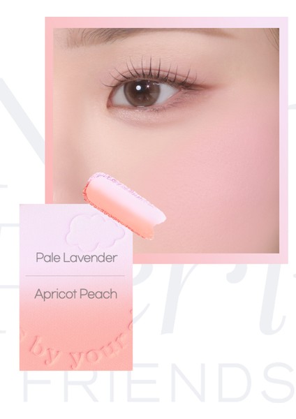 Doğal ve Aydınlık Görünüm Sunan İki Tonlu Allık PERIPERA Pure Blushed Custom Cheek(002 Fluffy Peach)