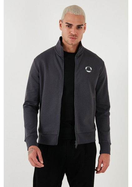 Pamuk Regular Fit Fermuarlı Dik Yaka Sweat Erkek Sweat RMM541300005 23307