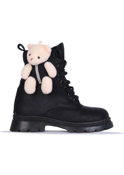 Moda Ayakkabı 746 Enissa Siyah Nubuk Kız Çocuk Bot Ayakkabı modelleri