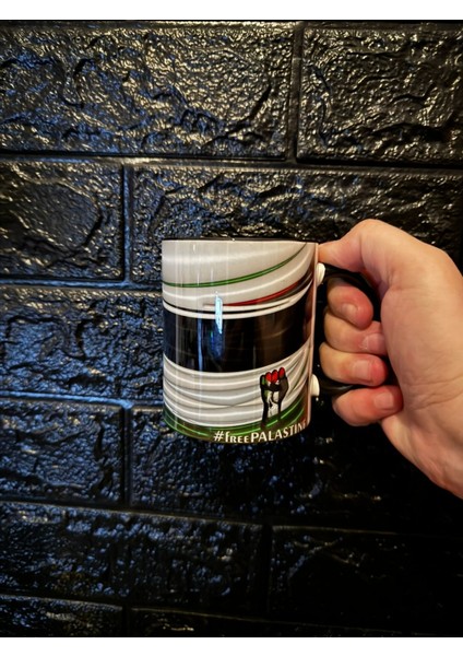 Filistin 3D Baskı Tasarımlı Kupa ( Freepalastine )