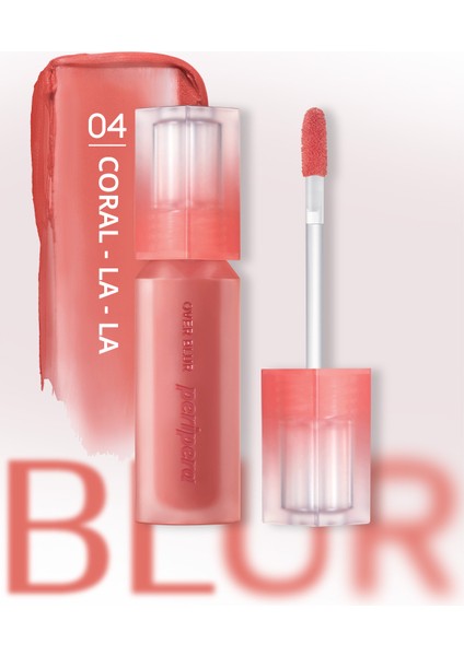 Gün Boyu Kalıcı Pürüzsüz Matlık Sunan Tint PERIPERA Over Blur Tint (004 Coral-La-La)