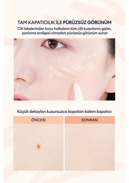 Renk Düzenleyici Kalem Kapatıcı Bej Renk PERIPERA Mood Fit Pencil Concealer 003 Cover Beige modelleri
