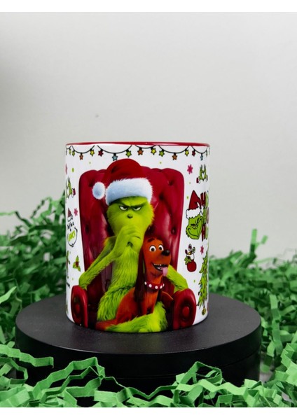 Yeni Yıl ( Yılbaşı ) Grinch Tasarımlı Kupa