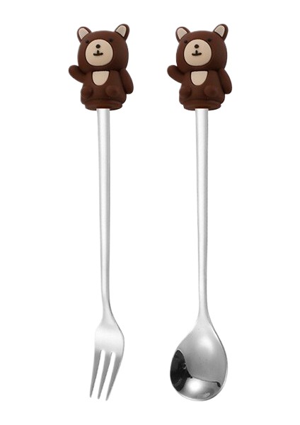 Q Karikatür Sofra Kedi Pençe Kaşık Sevimli Tatlı Kaşık Paslanmaz Çelik Kaşık Bebek Tatlı Meyve Çatal (Yurt Dışından)