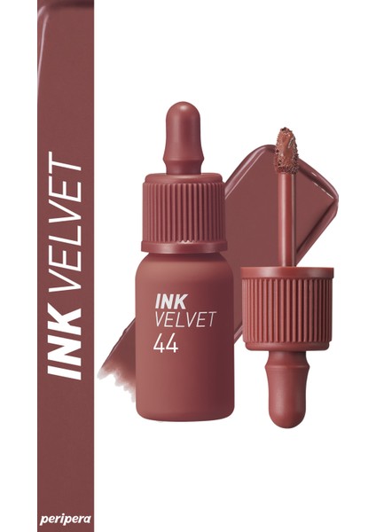 Yüksek Pigmentli, Kadife Görünümlü, Gün Boyu Kalıcı Tint PERIPERA Ink Velvet (#44 Chestnut Nude)