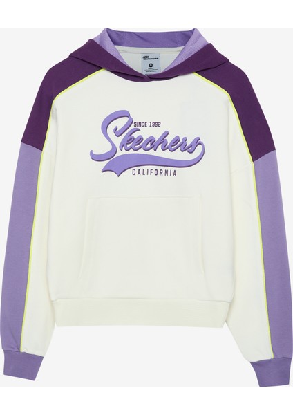 W Lw Fleece Hoodie Sweatshirt Kadın Beyaz Sweatshirt S242096-102