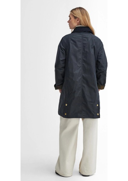 Long Beadnell Yağlı Ceket NY92 Navy fırsatları