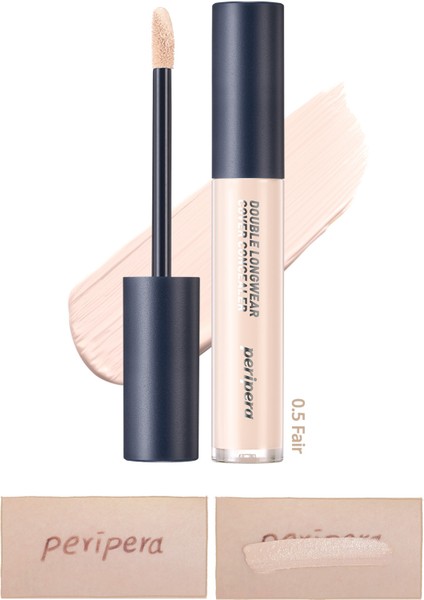 Hafif Yapılı Gün Boyu Yüksek Kapatıcı PERIPERA Double Longwear Cover Concealer (0.5 Fair)