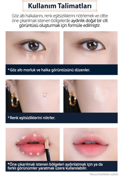 Hafif Yapılı Gün Boyu Yüksek Kapatıcı PERIPERA Double Longwear Cover Concealer (0.5 Fair) modelleri