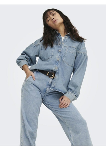 Annı Kadın Jean Gömlek 15284611 fırsatları