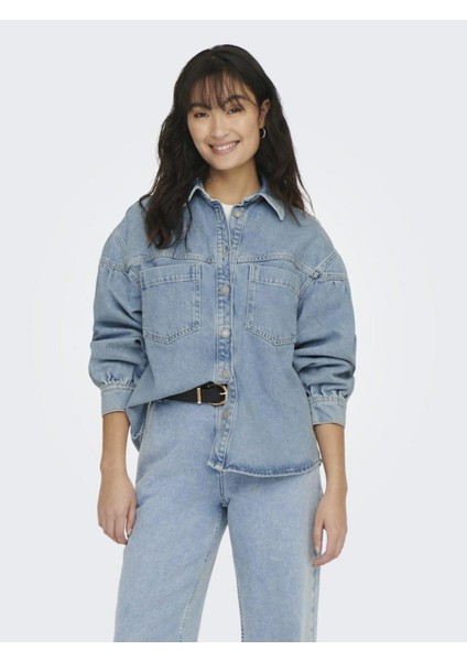 Annı Kadın Jean Gömlek 15284611 indirimleri