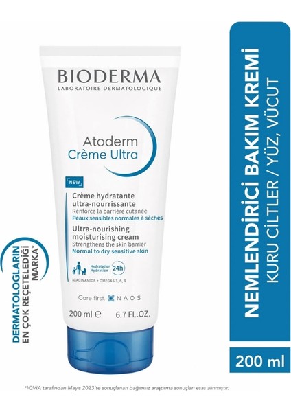 Atoderm Cream Ultra Normal ve Kuru Ciltler İçin Nemlendirici Yüz, Vücut Bakım Kremi 500 ml + 200 ml