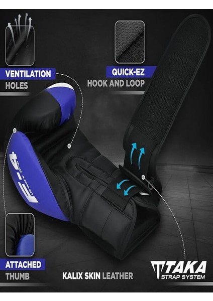 Rex F4 Boks Eldiveni - Mavi/siyah - 14 Oz - RDX0001-MAVİ/SİYAH-14 Oz indirimleri