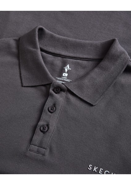 M Polo Casual Comfort Long Sleeve Polo Erkek Antrasit Polo Yaka Tshirt S242198-003 modelleri