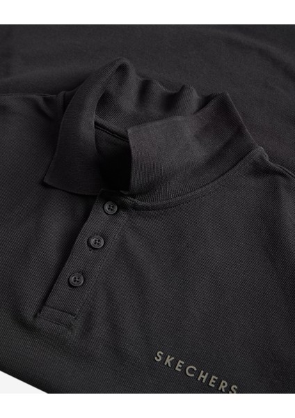 M Polo Casual Comfort Long Sleeve Polo Erkek Siyah Polo Yaka Tshirt S242198-001