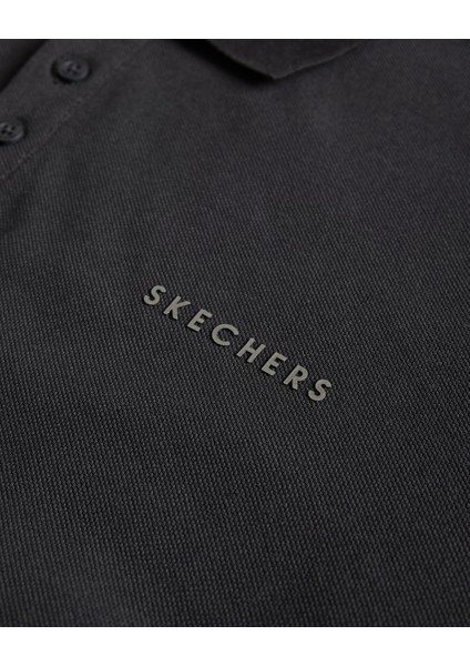 M Polo Casual Comfort Long Sleeve Polo Erkek Siyah Polo Yaka Tshirt S242198-001