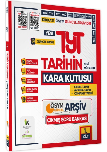2025 YKS-TYT Tarihin Kara Kutusu 1. Cilt ÖSYM Çıkmış Soru Havuzu Bankası