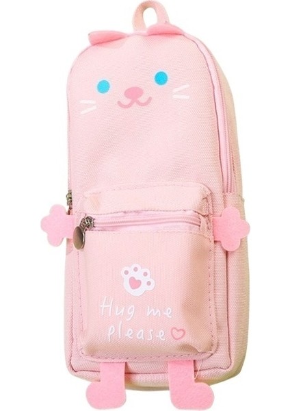 Öğrenci Kalem Çantası Kore Tarzı Kız Tuval Kırtasiye Kutusu Kalem Çantası Fermuarlı Sevimli Rahat Yaratıcı Büyük Kapasiteli Kırtasiye Çantası (Yurt Dışından)