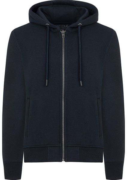 Erkek Premium Kumaş Üç Iplik Şardonlu Kapşonlu Tek Üst Reu-01 Lacivert fırsatları