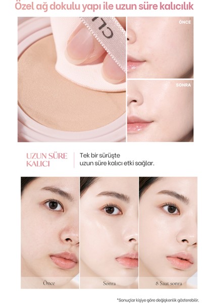 Yoğun Nem ve Işıltı Veren Cushion CLIO Kill Cover Mesh Glow Cushion Mini (2 Lingerie) SPF50+ PA++++ indirimleri