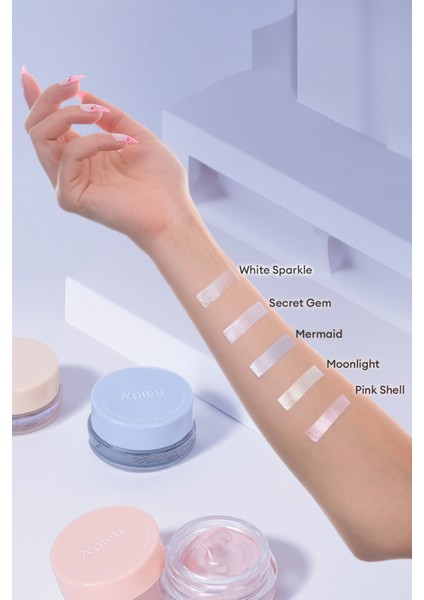MISSHA Islak & Doğal Görünümlü Jel Aydınlatıcı A'PIEU Juicy Pang Glossy Jelly Highlighter (#8 White)