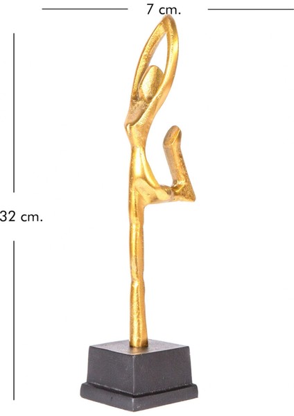 Tekno Trust Metal Biblo Balerin Gold-Siyah 7X8X32 Cm. indirimleri