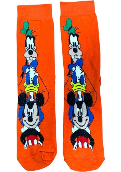 Disney Temalı Çizgi Film Karakter Desenli Pamuklu Çorap fiyatları
