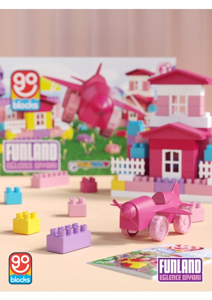 Go Toys Funland 100 Parça Yapı Blok Seti Yapı Oyuncakları